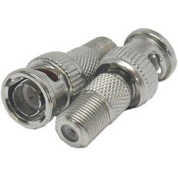 BNC Male to F-Type Female Adapter; 8-Pack