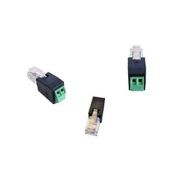 RJ11 to 2 position screw terminal adapter, for outbound 1 pair cable connection (Qty 4)