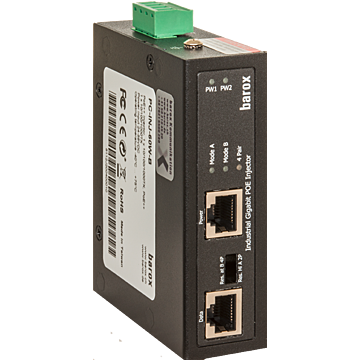 PoE-Injektor für Hutschinenmontage