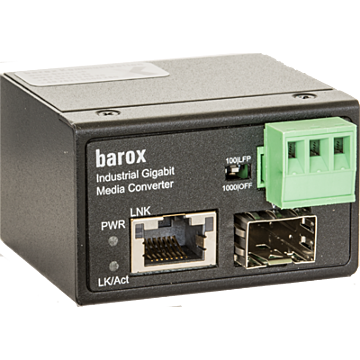 Medienkonverter für Hutschienenmontage