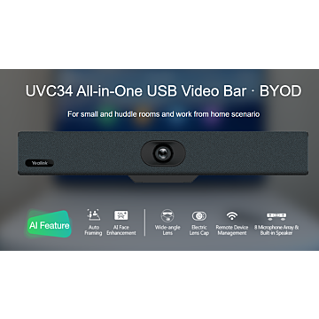 Yealink Video Conferencing - UVC34 USB conference solution - All-in-one USB camera