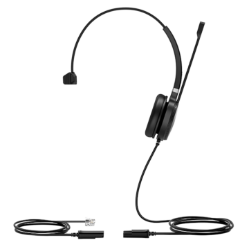 Yealink SIP zub. QD/RJ YHS36, Monaurales Headset mit NoiseCancelling