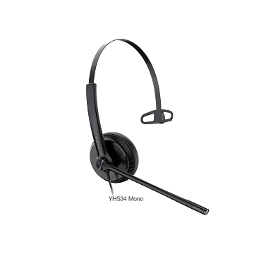 Yealink SIP zub. QD/RJ YHS34 Lite, Monaurales Headset mit No