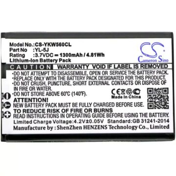 Yealink SIP DECT Telefon W56H,W59R,W60Pzbh. Akku